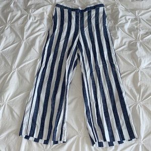 banana republic striped loose pants size 0